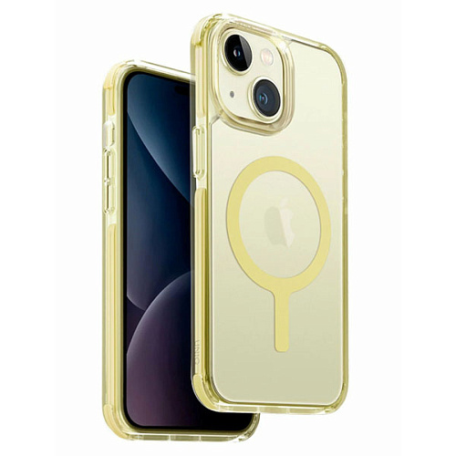 Чехол iPhone 15 UNIQ Combat AF MagSafe, желтый