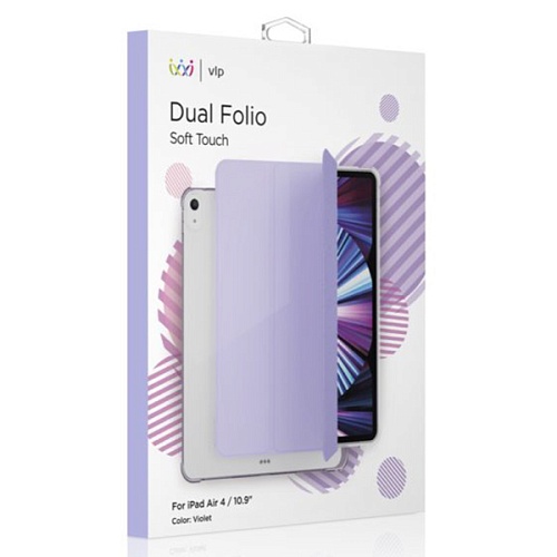 Чехол защитный "vlp" Dual Folio для iPad Air 2020 (10.9''), фиолетовый