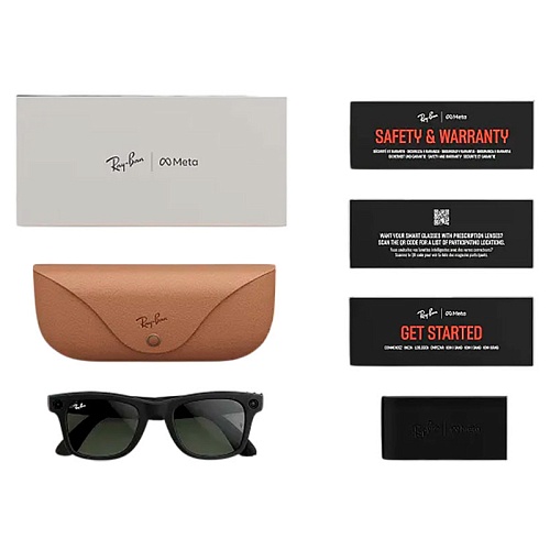 Умные Очки Ray-Ban Meta Wayfarer, Matte Black, Clear/Graphite Green Transitions, (50-22-150mm)