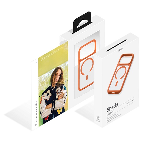 Чехол iPhone 17 Pro Max uBear Shade Case, MagSafe, оранжевый