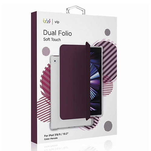 Чехол iPad 7/8/9 "vlp" Dual Folio, марсала