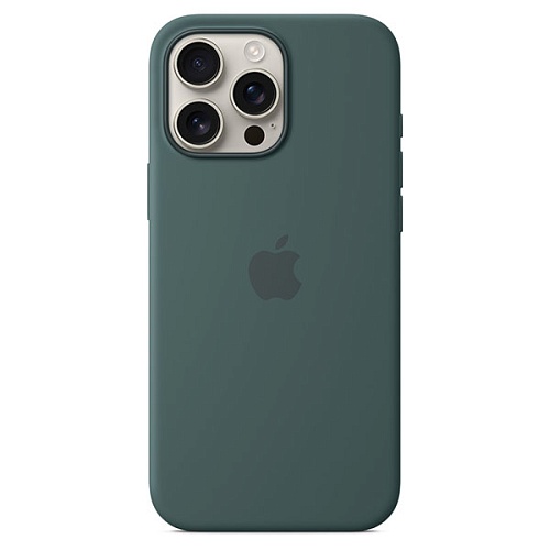 Чехол iPhone 16 Pro Max Silicone MagSafe Lake Green