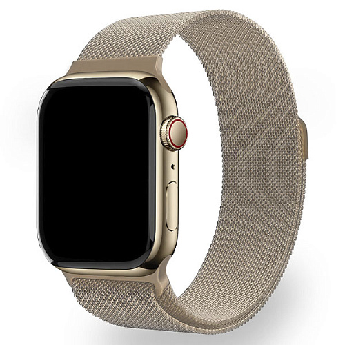 Ремешок магнитный металлический uBear Spark для Apple Watch 42/44/45/49мм, M/L, золотой