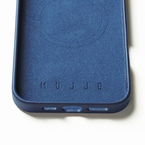Чехол Mujjo Leather Case Apple iPhone 16 Pro MagSafe, monaco blue