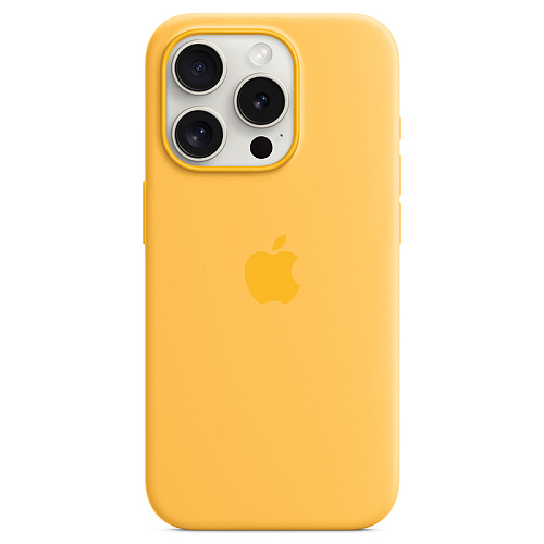 Чехол iPhone 15 Pro Apple Silicone Case MagSafe Sunshine