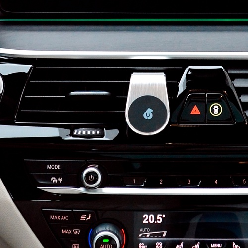 Unit Air Vent Magnetic Car Mount Silver, держатель для телефона, серебристый