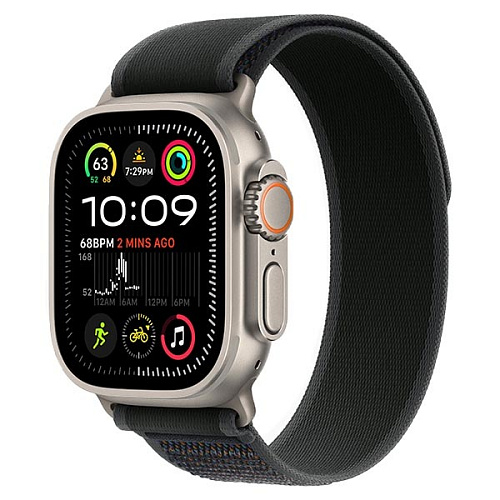 Apple Watch Ultra 2 2024, 49 мм, корпус из титана, Trail Loop, черный,  M/L