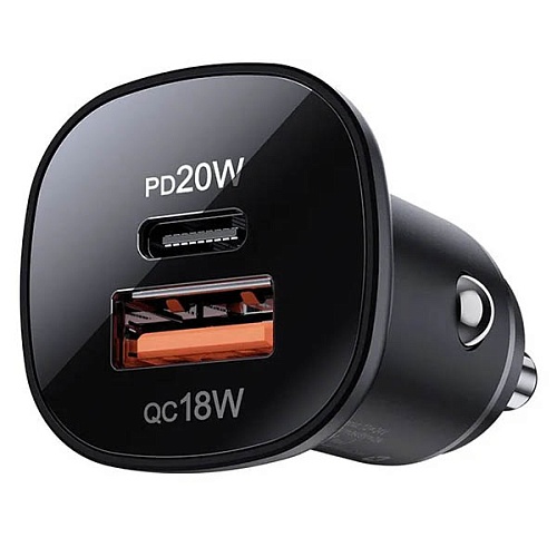 Автомобильное зарядное устройство AceFast B1 mini 38W (USB-C+USB-A), черный