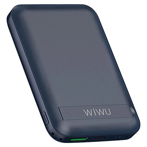 Внешний аккумулятор WIWU Snap Cube Magsafe Wireless Charge SC 10000mAh, синий