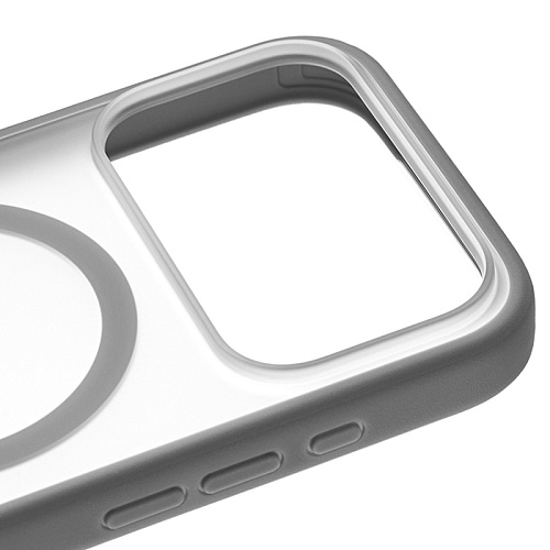 Чехол iPhone 17 Pro Max uBear Stand 360 Mag Case, MagSafe, серый