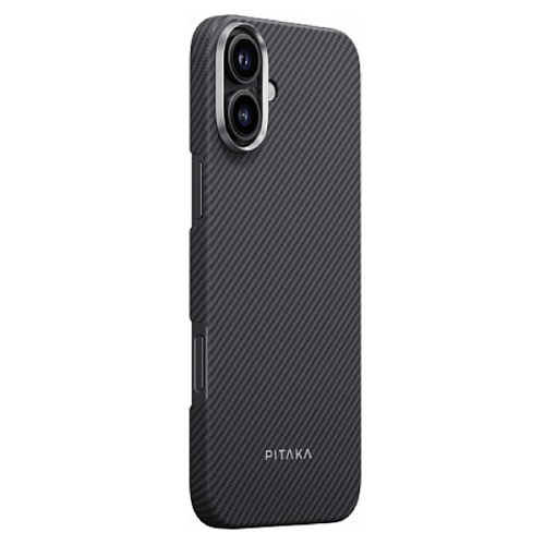Чехол Pitaka Ultra-Slim Case for iPhone 16, черно-серый