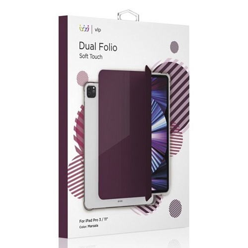 Чехол iPad Pro 2021 (11'') "vlp" Dual Folio, марсала