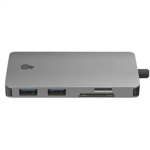 Хаб uBear USB-C 7 в 1, серый
