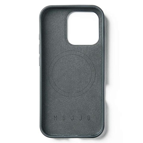 Чехол Mujjo Full Leather Wallet Case for iPhone 16 Pro, синий