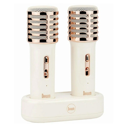 Колонка Divoom SongBird-HQ 2 микрофона, белый
