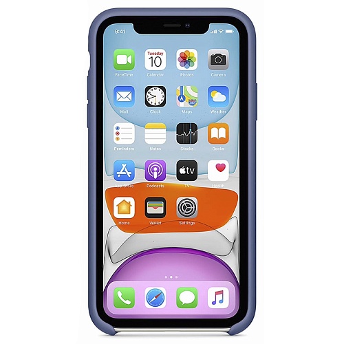 Чехол iPhone 11 Silicone Linen Blue