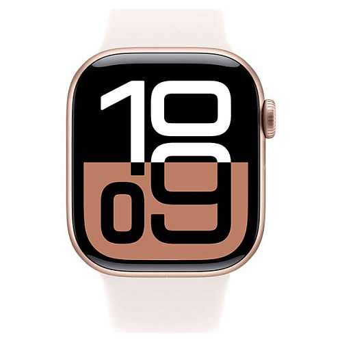 Apple Watch Series 10, 42 мм, алюминий цвета розовое золото, спортивный ремешок цвета розовые румяна