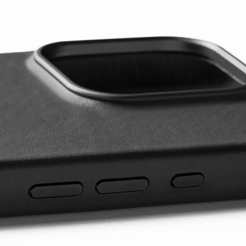 Чехол Mujjo Leather Case Apple iPhone 16 Pro MagSafe, черный