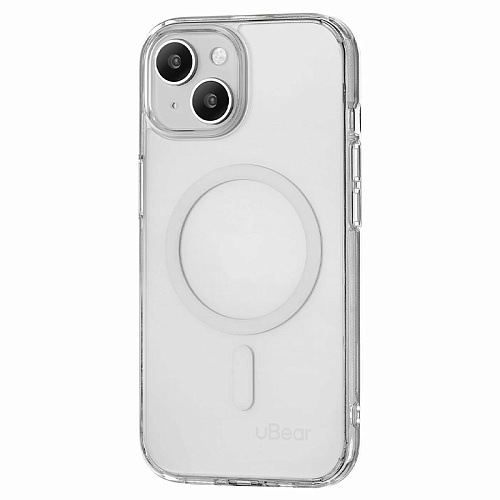 Чехол iPhone 15 uBear Real Mag Case MagSafe, прозрачный