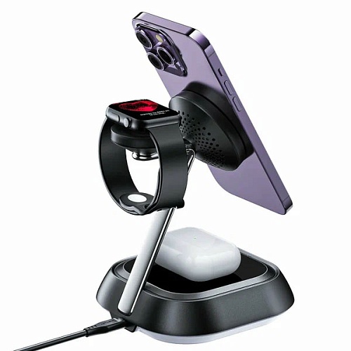 Беспроводная зарядная станция AceFast E16 (3в1), черный