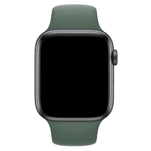 Спортивный ремешок Apple Watch 42/44mm, силиконовый, Pine Green