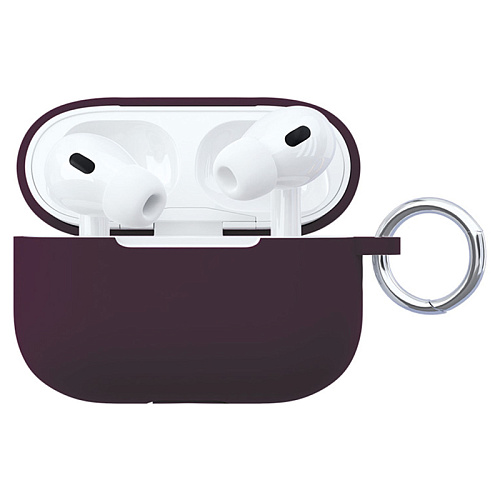 Чехол AirPods Pro 2 "vlp" Soft Touch с кольцом, темно-фиолетовый