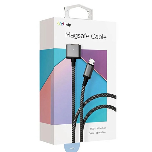 Дата-кабель "vlp" Cable USB C - MagSafe, 2.0м, серый космос