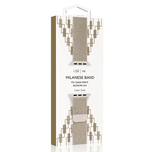 Ремешок из нержавеющей стали “vlp” для Apple Watch 42/44/45мм, золотистый