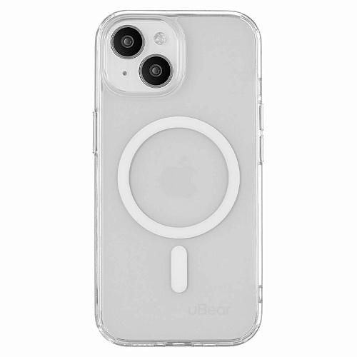 Чехол iPhone 15 uBear Real Mag Case MagSafe, прозрачный