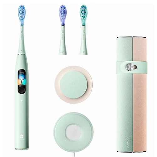 Электрическая зубная щетка Oclean X Ultral Set, мятно-зеленый