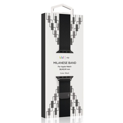 Ремешок из нержавеющей стали"vlp" для Apple Watch 38/40/41мм, черный