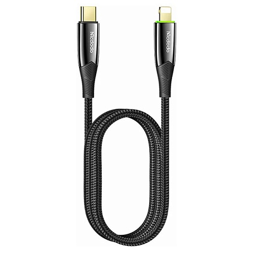 Кабель MCDODO Shark Series Auto Power Off Type-C to Lightning 1.2m, черный