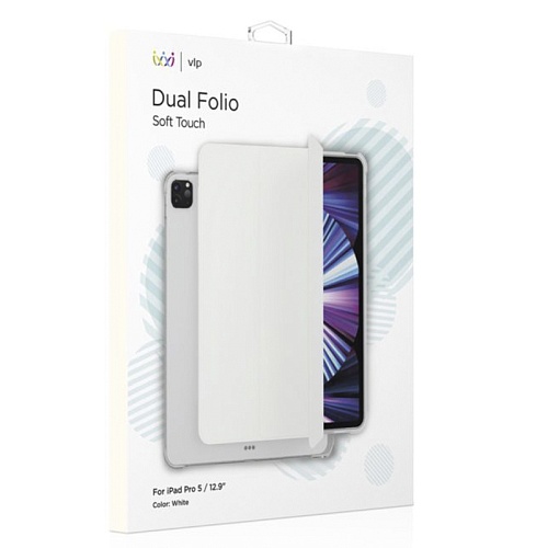Чехол iPad Pro 2021 (12.9'') "vlp" Dual Folio, белый