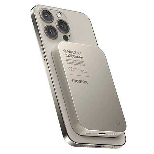 Внешний аккумулятор Momax Q.Mag X, Magsafe, 10000mAh, титановый