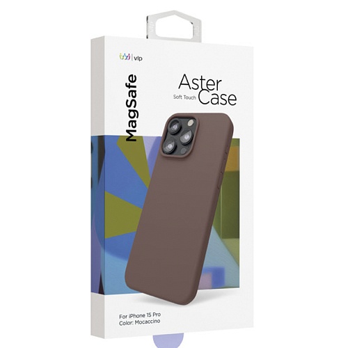 Чехол iPhone 15 Pro "vlp" Aster Case MagSafe, моккачино