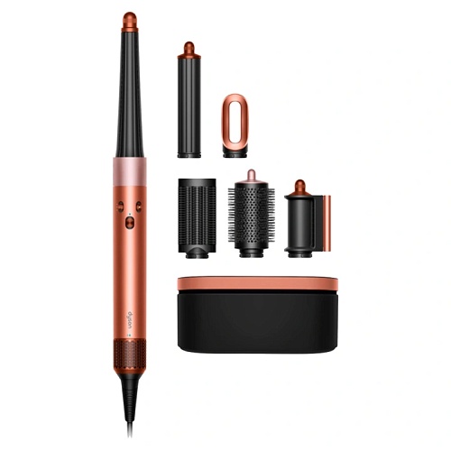 Стайлер Dyson Airwrap I,D, Complete Long Hs08, янтарный, пыльно-розовый (футляр)