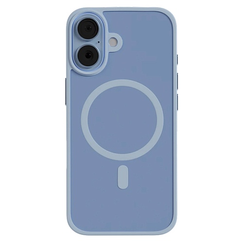 Чехол iPhone 17 AceCase Soft Rim, голубой