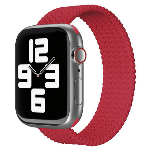 Ремешок нейлоновый плетёный "vlp" для Apple Watch 42/44/45, L/XL, 2шт, красный