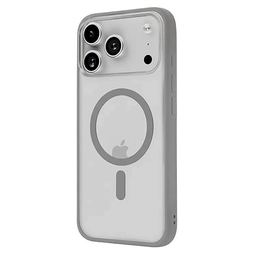 Чехол iPhone 17 Pro uBear Cloud Mag Case, MagSafe, серый