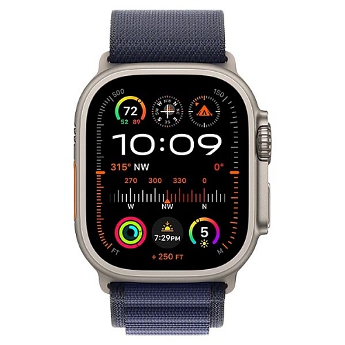 Apple Watch Ultra 2 2024, 49 мм, корпус из титана, Alpine Loop, темно-синий, M