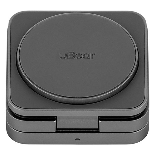 Беспроводная зарядная станция uBear Balance Magnetic wireless charger (3в1), серый