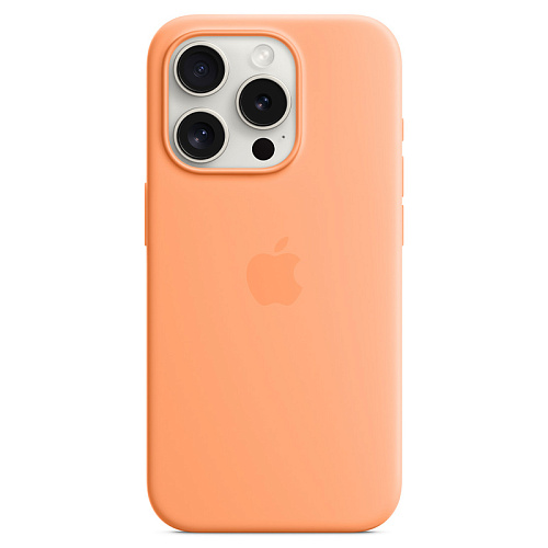 Чехол iPhone 15 Pro Apple Silicone Case MagSafe Orange Sorbet