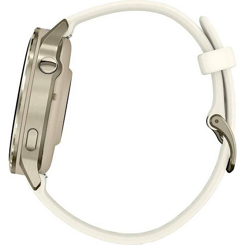 Спортивные часы Garmin Venu 4, 41 мм, корпус лунное золото, силиконовый ремешок цвета кости