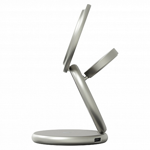 Беспроводное зарядное устройство 3в1 Magssory Signature Pro для Apple, с MagSafe, с поддержкой Qi2, титановый