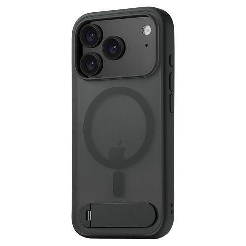 Чехол iPhone 17 Pro Max uBear Stand 360 Mag Case, MagSafe, черный