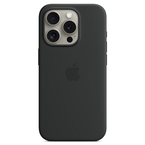 Чехол iPhone 15 Pro Apple Silicone Case MagSafe Black