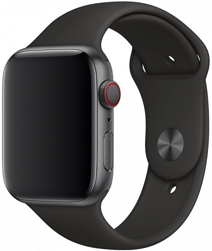 Ремешок Gurdini Sport Band (силиконовый) Apple Watch 38mm/40mm (S/M), черный