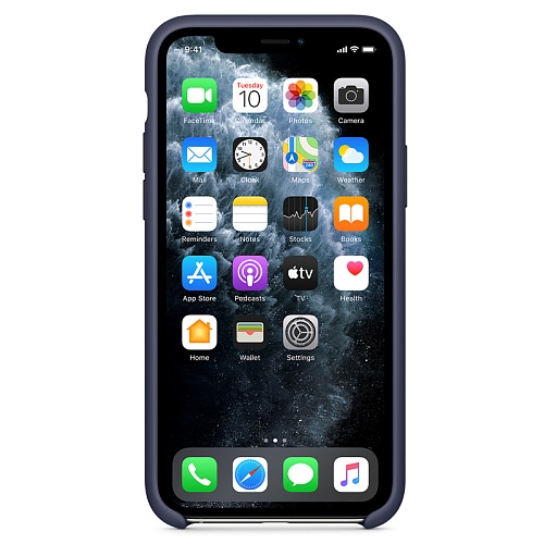 Чехол iPhone 11 Pro Silicone Midnight Blue