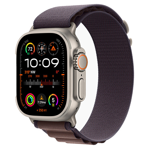 Apple Watch Ultra 2, 49 мм, корпус из титана, Alpine Loop, индиго, L