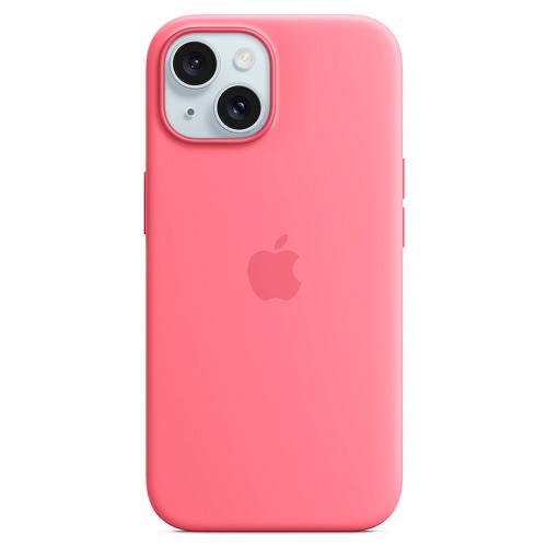 Чехол iPhone 15 Apple Silicone Case MagSafe Pink